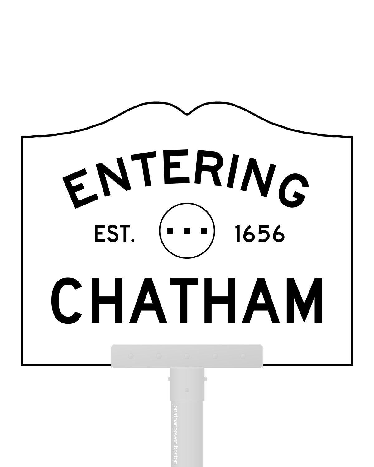 Chatham, Massachusetts, appears on a municipal entry sign marked EST. 1656.