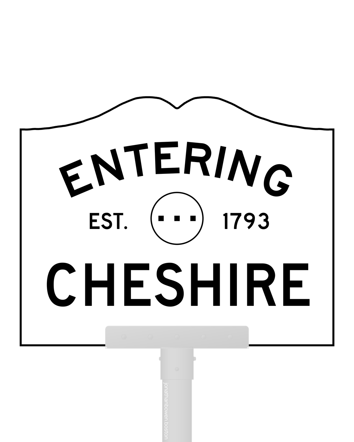 Cheshire, Massachusetts, appears on a municipal entry sign marked EST. 1793.