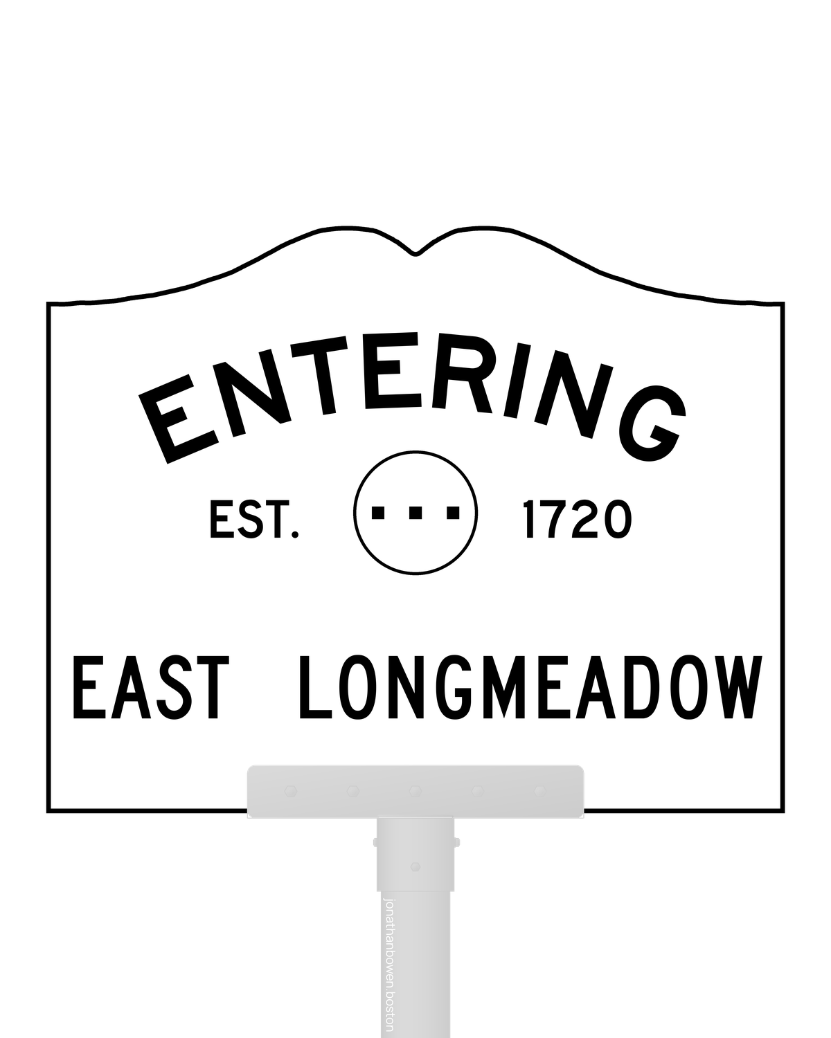 East Longmeadow, Massachusetts, appears on a municipal entry sign marked EST. 1720.