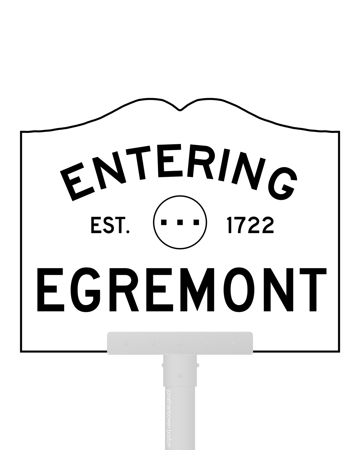 Egremont, Massachusetts, appears on a municipal entry sign marked EST. 1722.