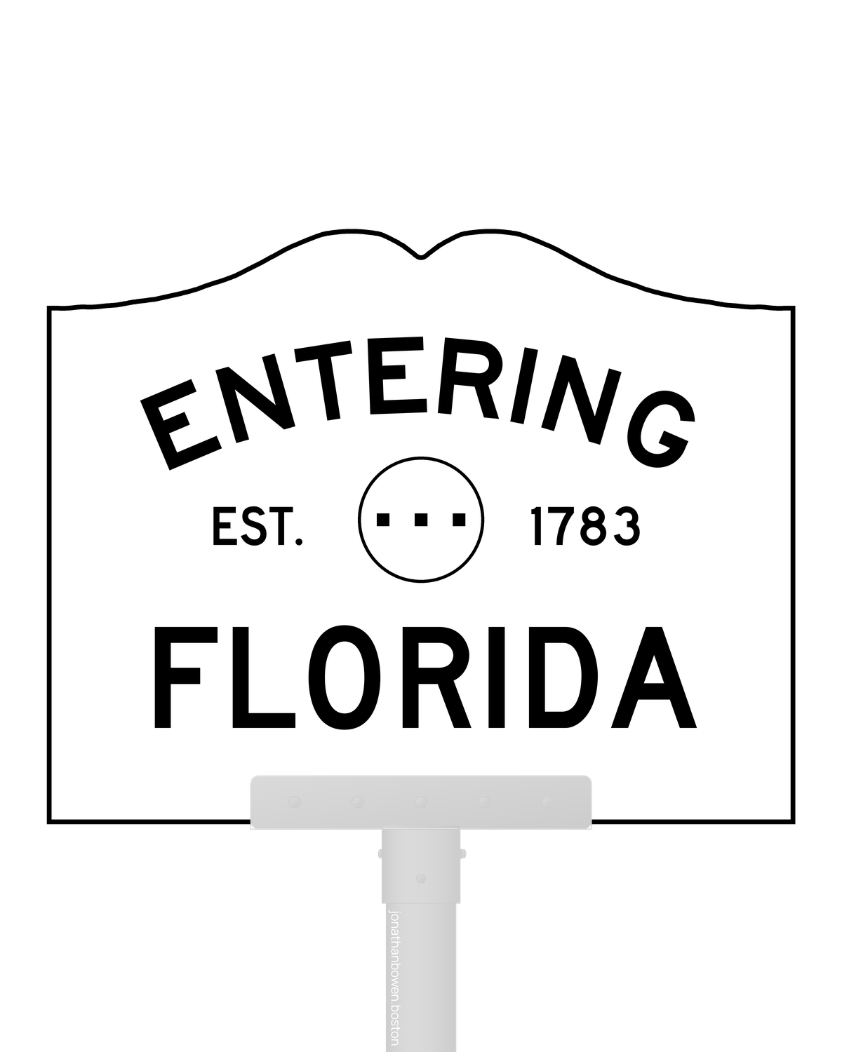 Florida, Massachusetts, appears on a municipal entry sign marked EST. 1783.