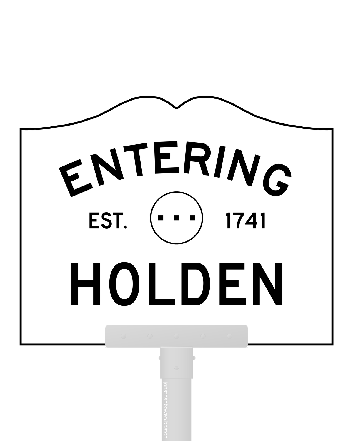 Holden, Massachusetts, appears on a municipal entry sign marked EST. 1741.
