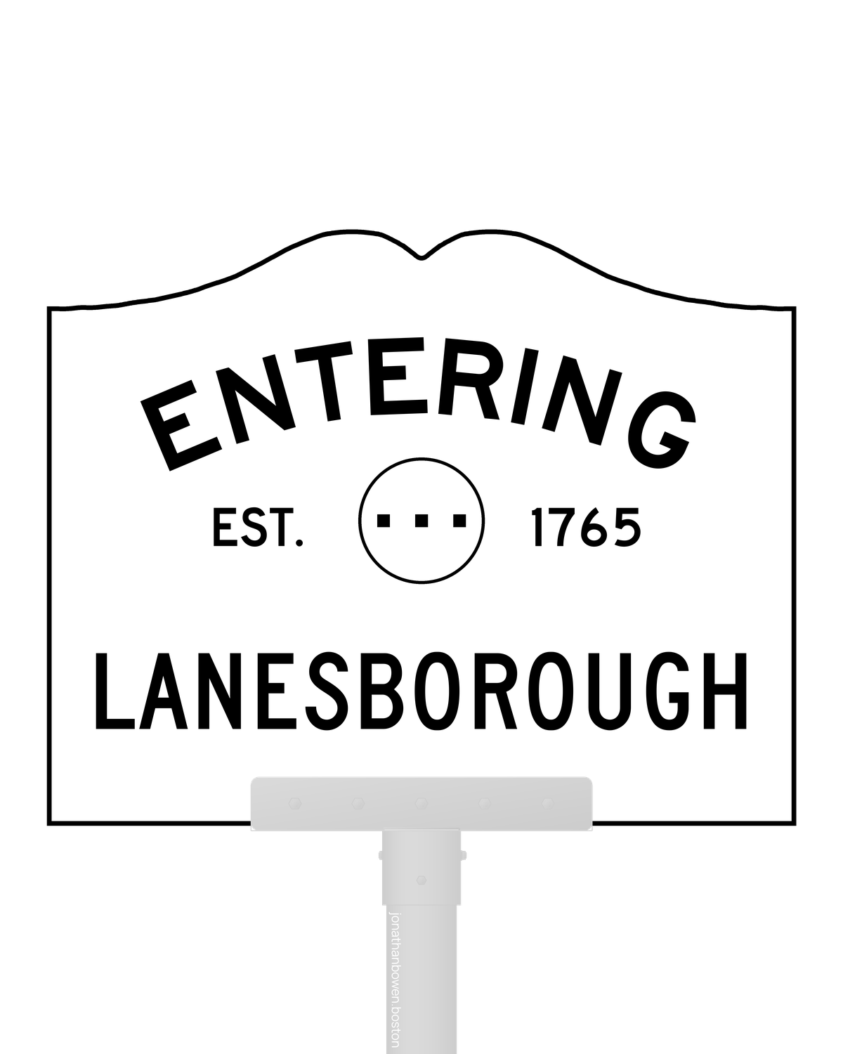 Lanesborough, Massachusetts, appears on a municipal entry sign marked EST. 1765.