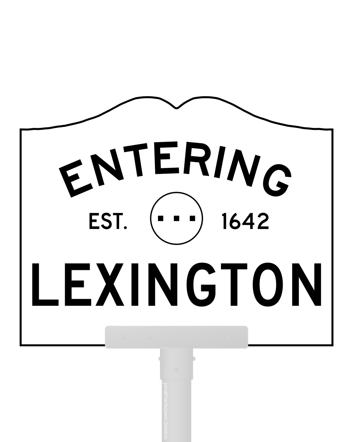 Lexington, Massachusetts, appears on a municipal entry sign marked EST. 1642.