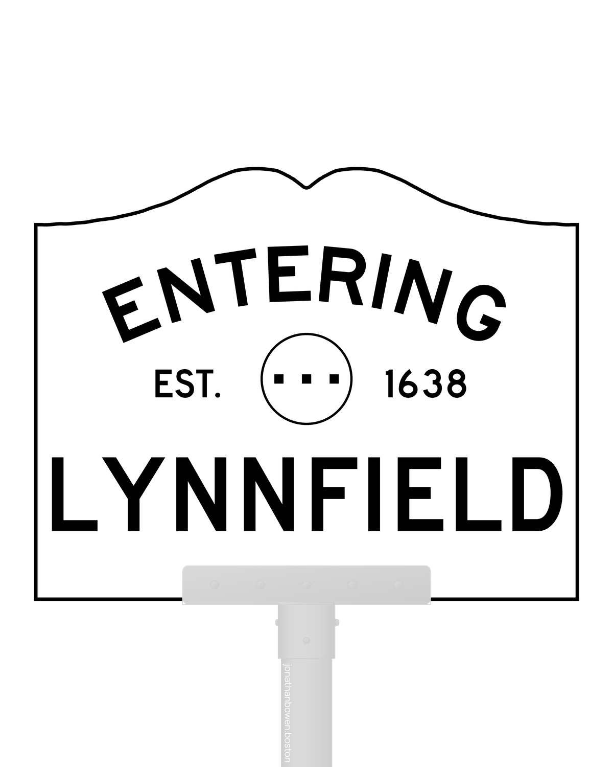 Lynnfield, Massachusetts, appears on a municipal entry sign marked EST. 1638.