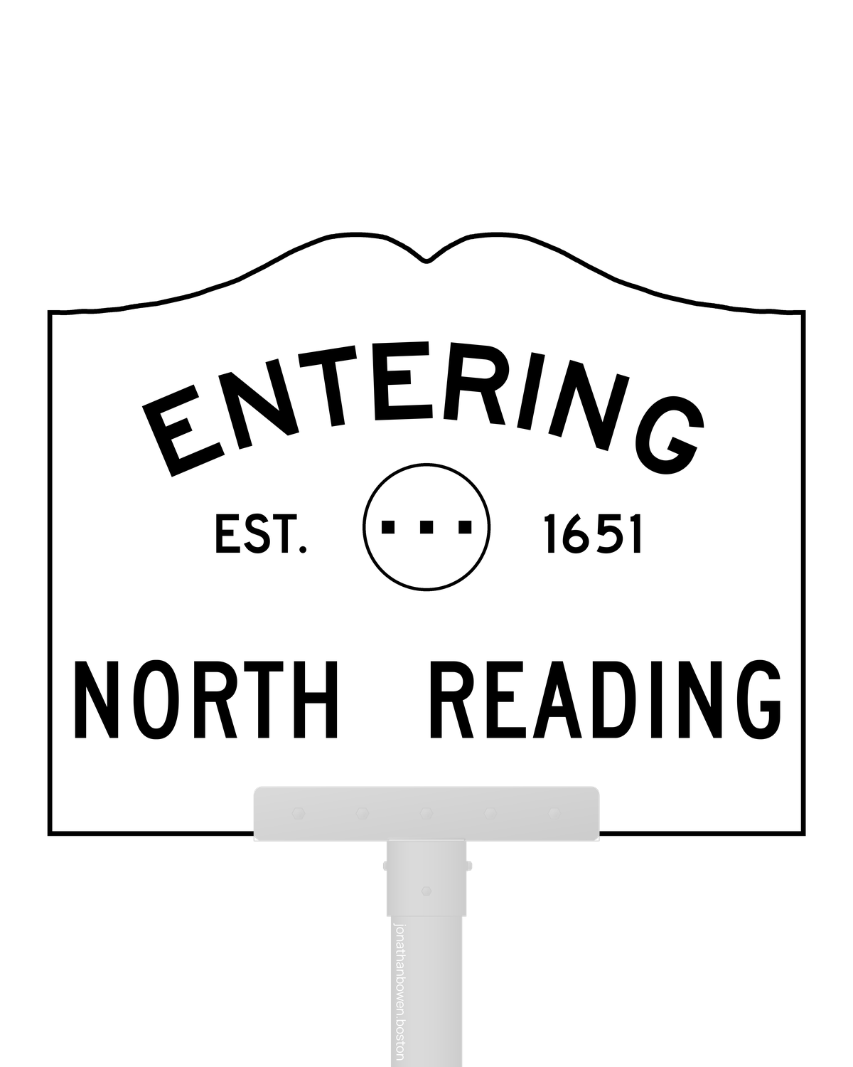 North Reading, Massachusetts, appears on a municipal entry sign marked EST. 1651.