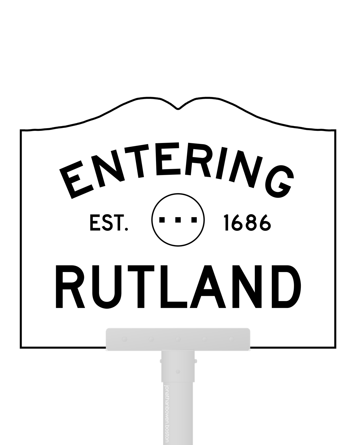 Rutland, Massachusetts, appears on a municipal entry sign marked EST. 1686.