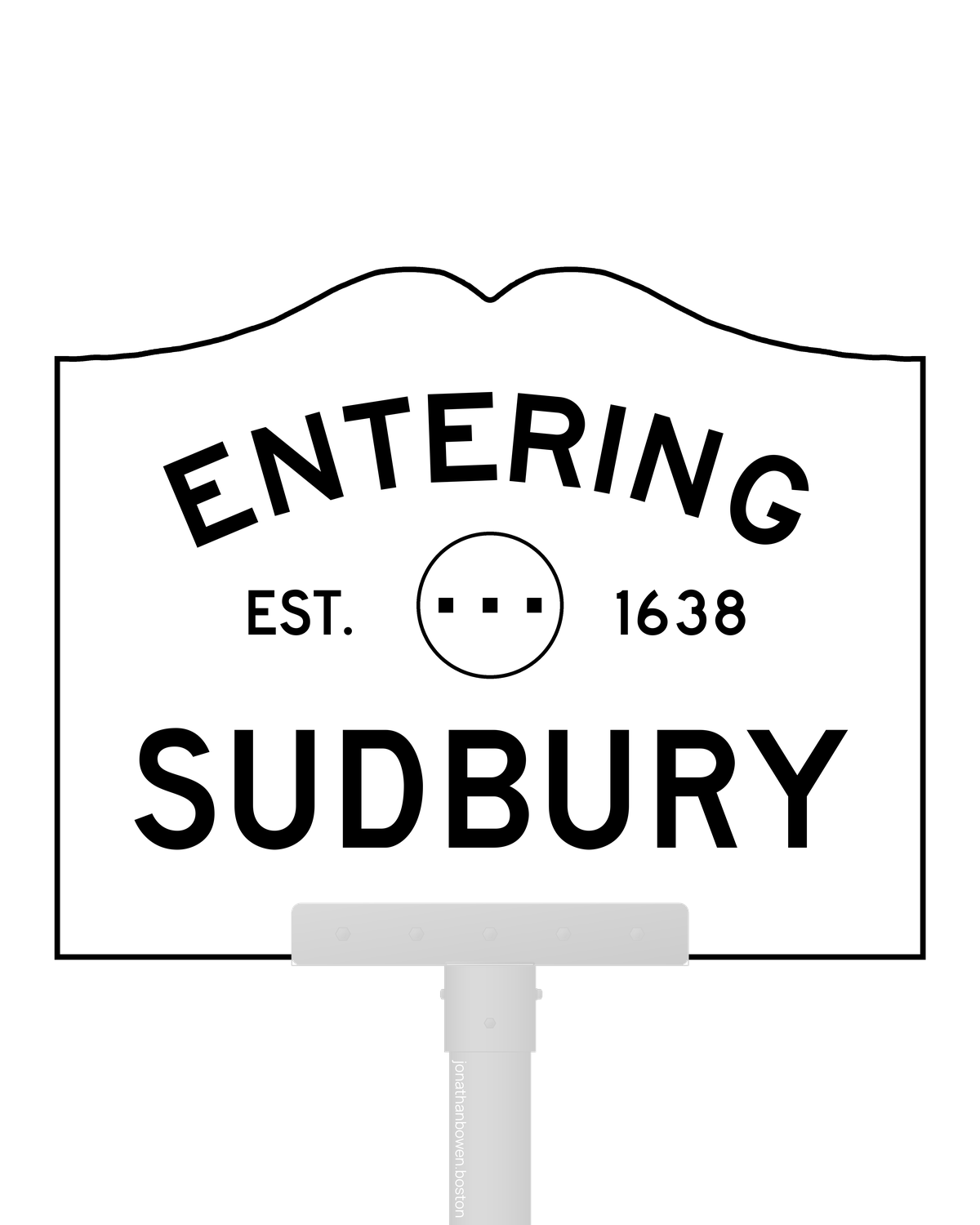 Sudbury, Massachusetts, appears on a municipal entry sign marked EST. 1638.