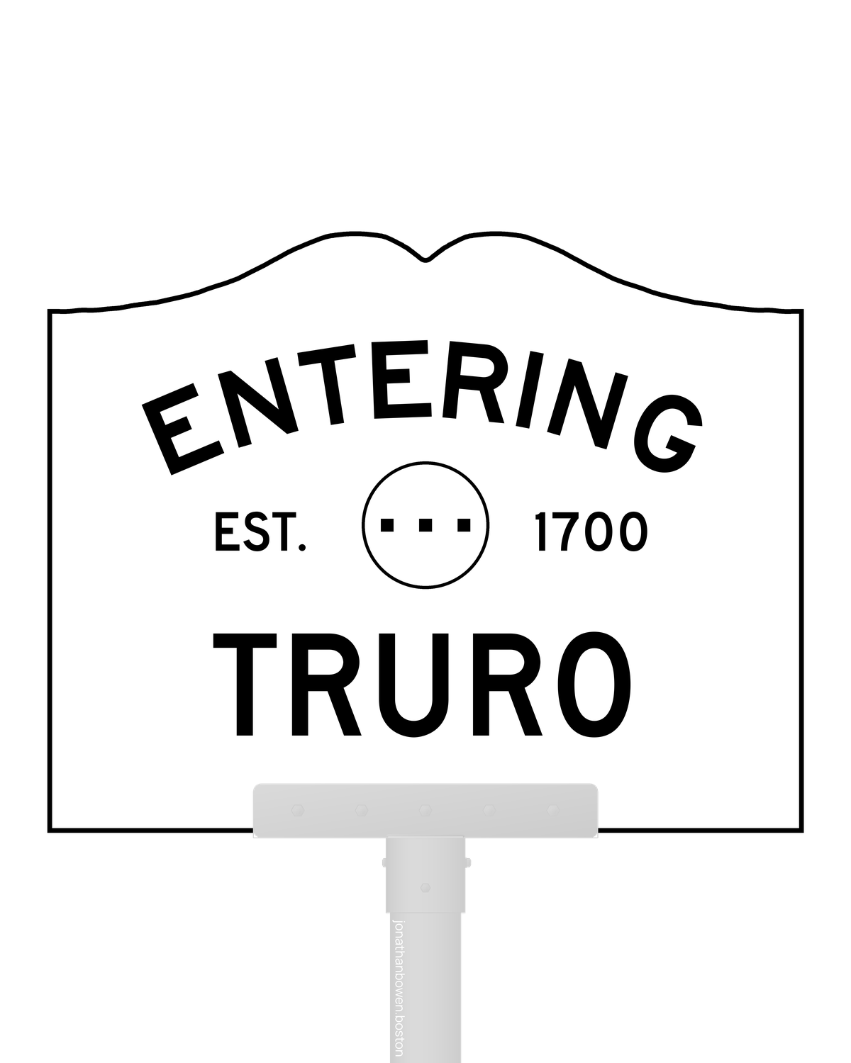 Truro, Massachusetts, appears on a municipal entry sign marked EST. 1700.