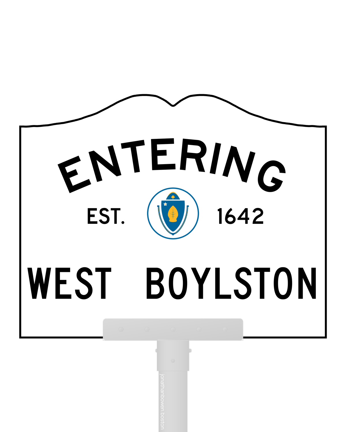 West Boylston, Massachusetts, appears on a municipal entry sign marked EST. 1642.