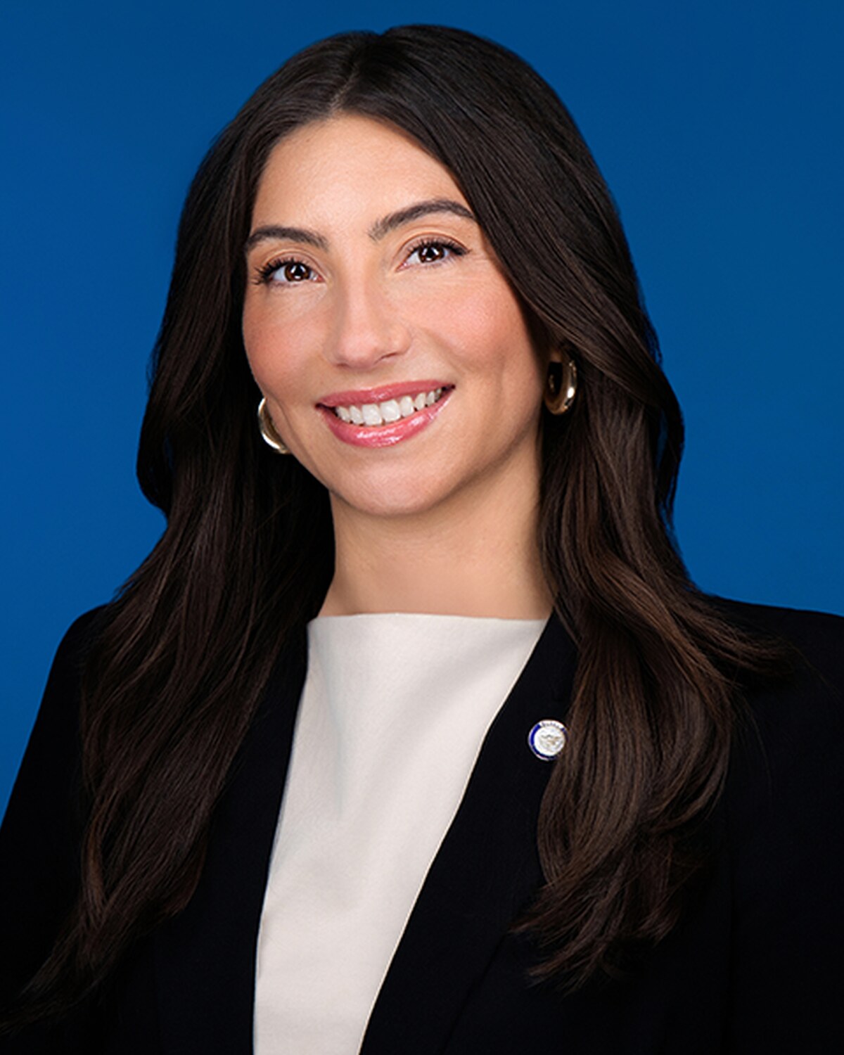 Official portrait of Gabriela Coletta "Gigi" Zapata, Boston City Councillor, District 1.
