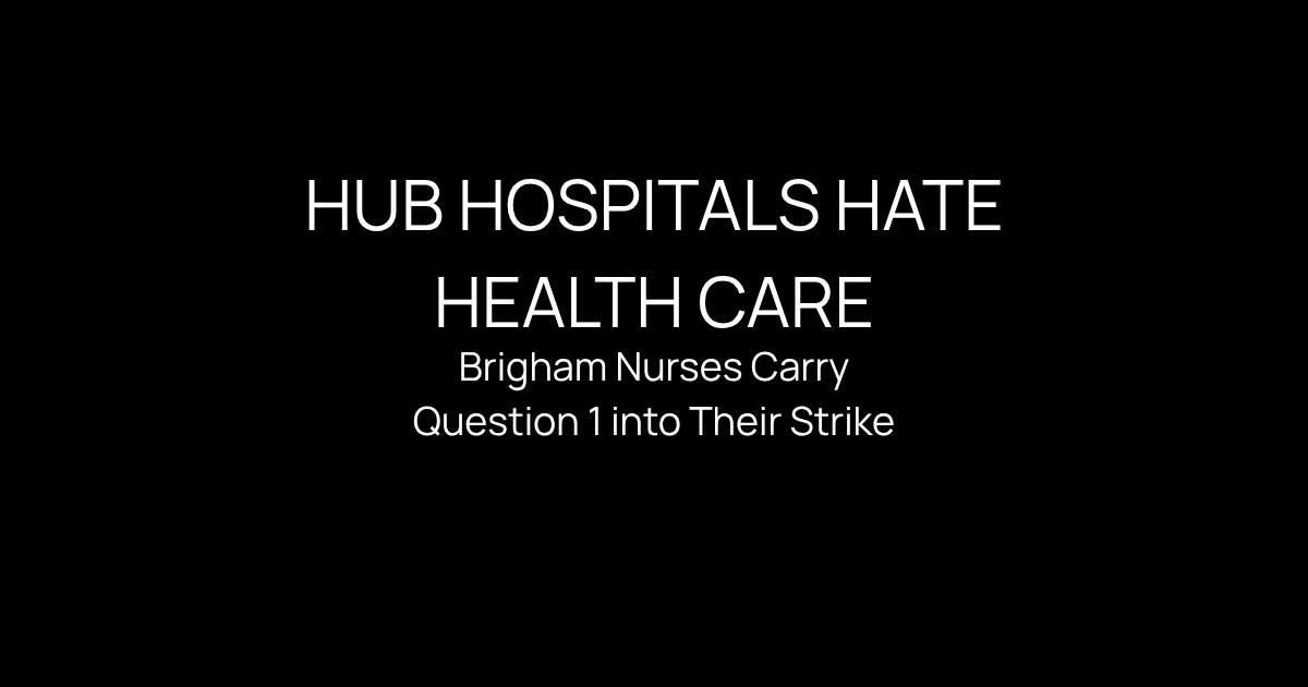 Hub Hospitals Hate Health Care