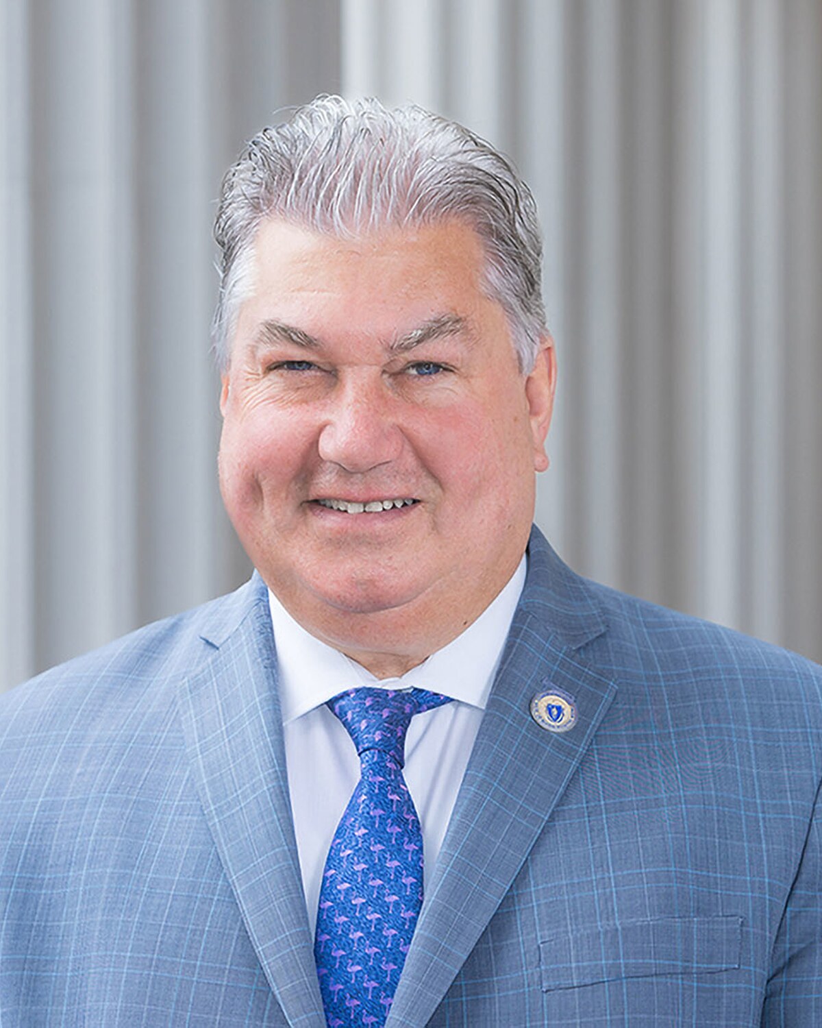 Official portrait of Michael D. Brady, Massachusetts State Senator for the Second Plymouth and Norfolk District.