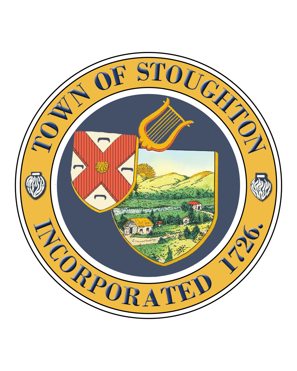 Seal of the Town of Stoughton, Massachusetts.